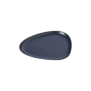 LindDNA - Stoneware Lunch Plate, Navy