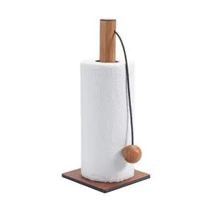 Linddna - String Roll Holder - køkkenrulleholder - bull cognac/OAK nature