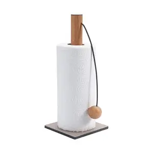 Linddna - String Roll Holder - køkkenrulleholder - bull warm grey/OAK nature