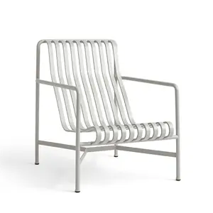 HAY havestol - Palissade lounge Stol - Høj model - Lysegrå - Sky Grey