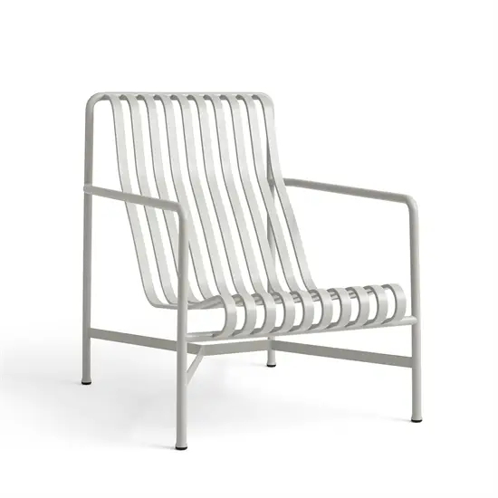 HAY havestol - Palissade lounge Stol - Høj model - Lysegrå - Sky Grey