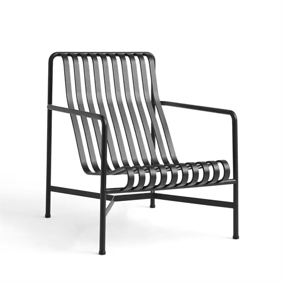 HAY havestol - Palissade lounge stol - Høj model - Anthracite  