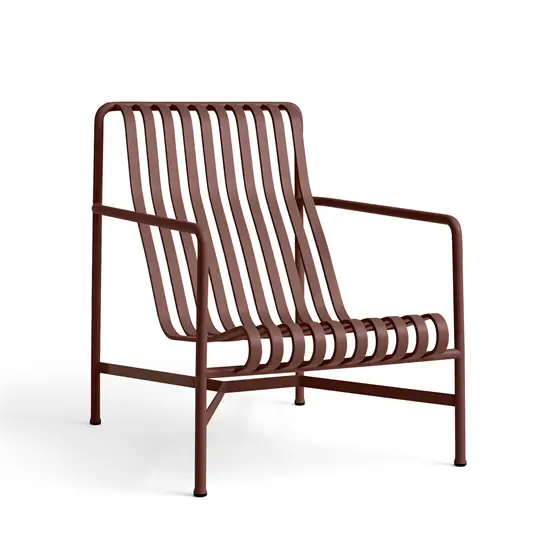 HAY havestol - Palissade lounge Stol - Høj model - Rød - Iron red