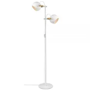 Halo Design - Gulvlampe 2L Ø18 - Hvid/Eg