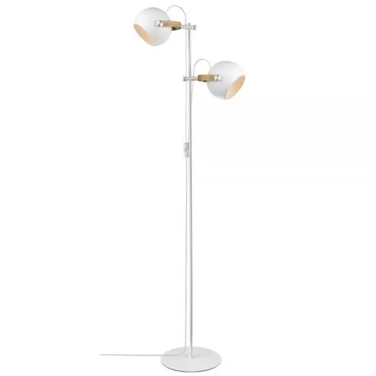 Halo Design - Gulvlampe 2L Ø18 - Hvid/Eg