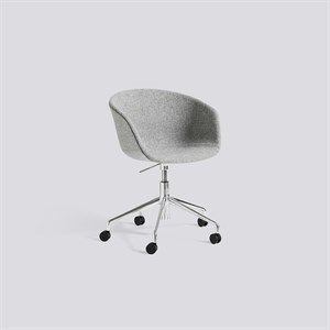Image of HAY AAC53 stol - Fuldpolstret - Poleret aluminium/Steelcut trio
