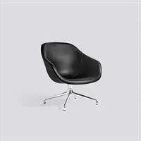 HAY lounge stol - AAL81 læder/aluminium - sort læder