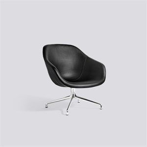 Image of HAY loungestol - AAL81 læder/aluminium - sort læder