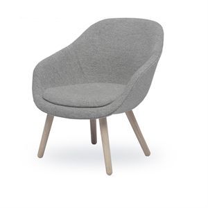 Image of Hay - About A Lounge Chair Low - Grå (Steelcut Trio), leveres med hynde