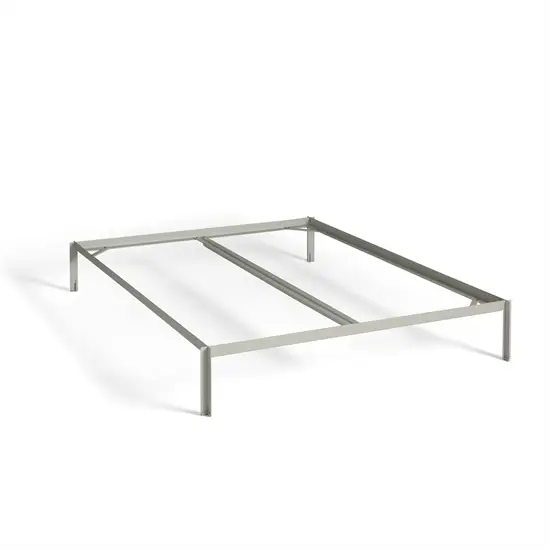 HAY - Connect Bed - Sengeramme - Varm grå - 160 x 200 cm - med supportbar i midten