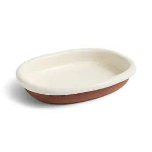 Hay - Barro Oval Dish - Large - Off-white