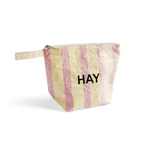 HAY - Toilettaske - Candy Stripe Wash Bag - Red - M
