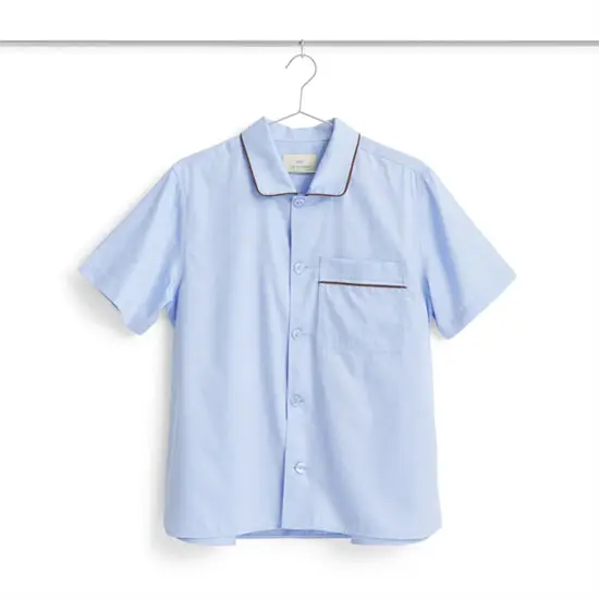HAY - Outline Pyjama - Kortærmet Shirt - S/M - Soft Blue