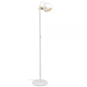 Halo Design - Gulvlampe 1L Ø18 - Hvid/Eg