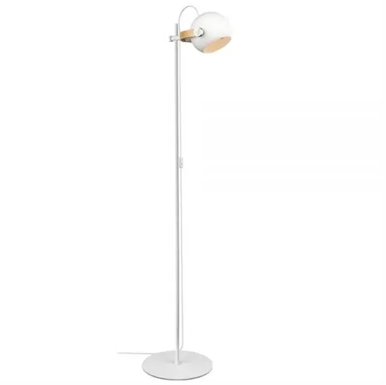 Halo Design - Gulvlampe 1L Ø18 - Hvid/Eg