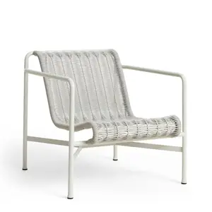 Hay - Palissade Cord Lounge Chair Low - Sky grey