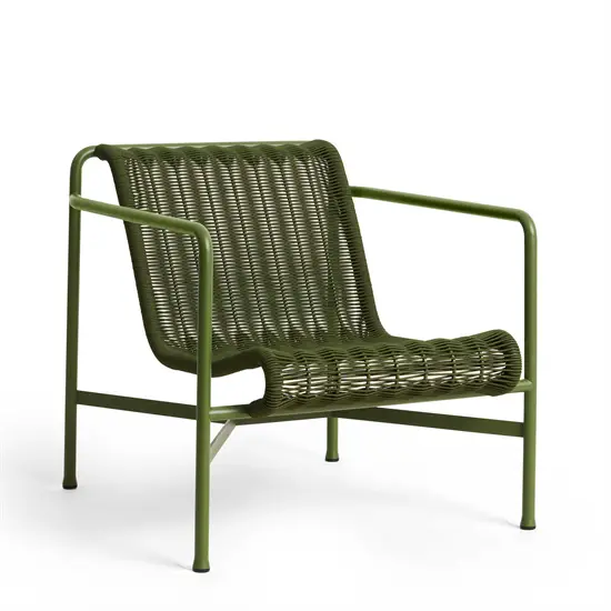 Hay - Palissade Cord Lounge Chair Low - Olive