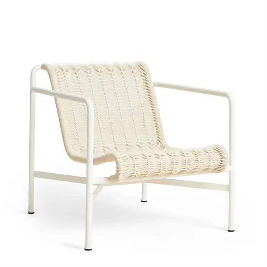 Hay - Palissade Cord Lounge Chair Low - Cream white