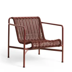 Hay - Palissade Cord Lounge Chair Low - Iron red