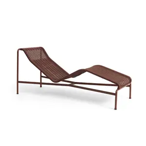 Hay - Palissade Cord Chaise Longue - Iron red