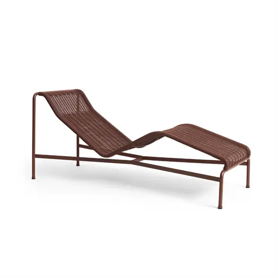 Hay - Palissade Cord Chaise Longue - Iron red