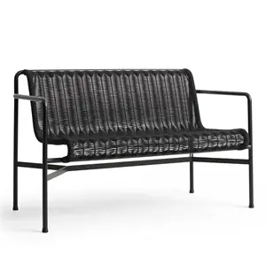 Hay - Palissade Cord Dining Bench w. armrest - Anthracite