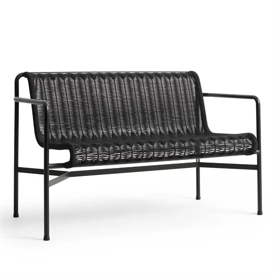 Hay - Palissade Cord Dining Bench w. armrest - Anthracite