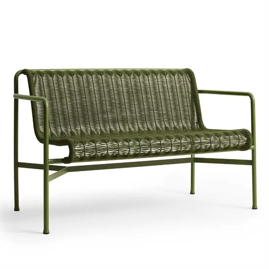 Hay - Palissade Cord Dining Bench w. armrest - Olive