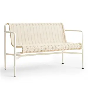 Hay - Palissade Cord Dining Bench w. armrest - Cream white