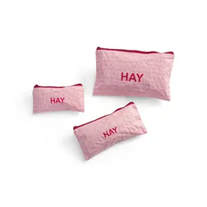 HAY - Toilettaske - Candy Mono Wash Bag Flat - 3 stk. - Lys Pink