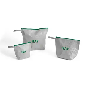 HAY - Toilettaske - Candy Mono Wash Bag - Sæt 3 stk. - Grey
