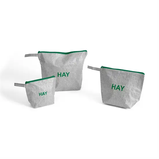 HAY - Toilettaske - Candy Mono Wash Bag - Sæt 3 stk. - Grey