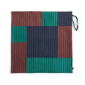 Hay - Rejsetæppe til hund - Dogs travel blanket - Burgundy, grøn, blå - 80x80 cm