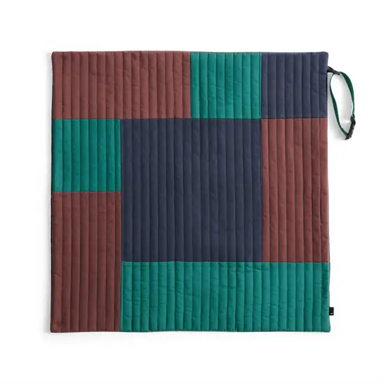 Hay - Rejsetæppe til hund - Dogs travel blanket - Burgundy, grøn, blå - 80x80 cm