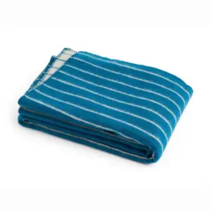 Hay - Outdoor Market Throw-W130 x L180-Blue with beige stripe