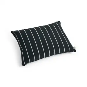 Hay - Outdoor Market Cushion-45 x 35-Black with beige stripe