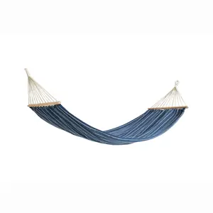 Hay - Outdoor Market Hammock-Blue with beige stripe