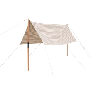 Hay - Outdoor Market Canopy-Beige with red stripe