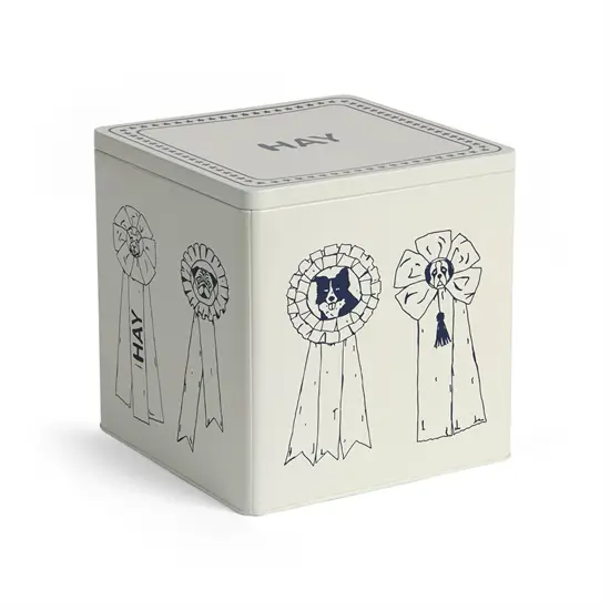 Hay - HAY Dogs Food Storage Tin - Large - Blå/hvid
