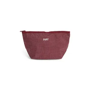 Hay - Grid Pouch - Small - Burgundy