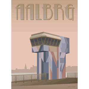 Image of VISSEVASSE plakat - Aalborg Limfjordsbroen - 30x40 cm