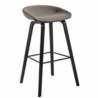 HAY - About A Stool - AAS 33 - H75 cm ben i sortbejdset eg/Hallingdal 153 stof