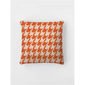 Burel Factory - Pied de Coq - Orange mønster - 45x45 cm