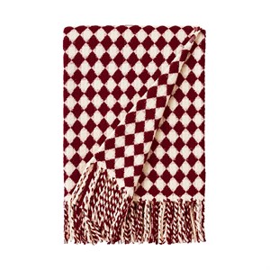 Burel Factory - Azulejo plaid - tæppe, Rød - ternet
