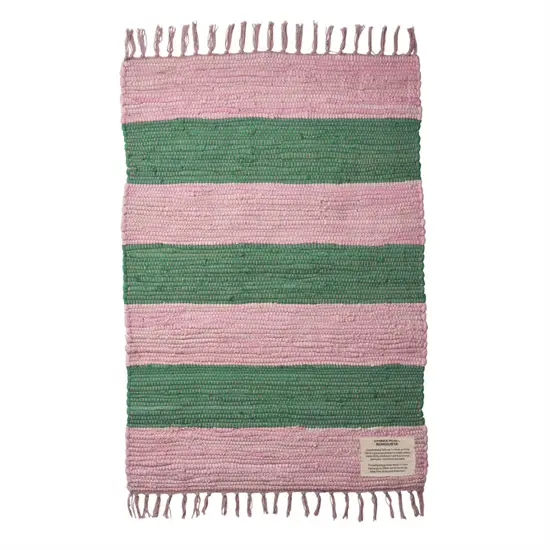 Bongusta - Chindi Rug 60x90cm - Tæppe - Pink & grass