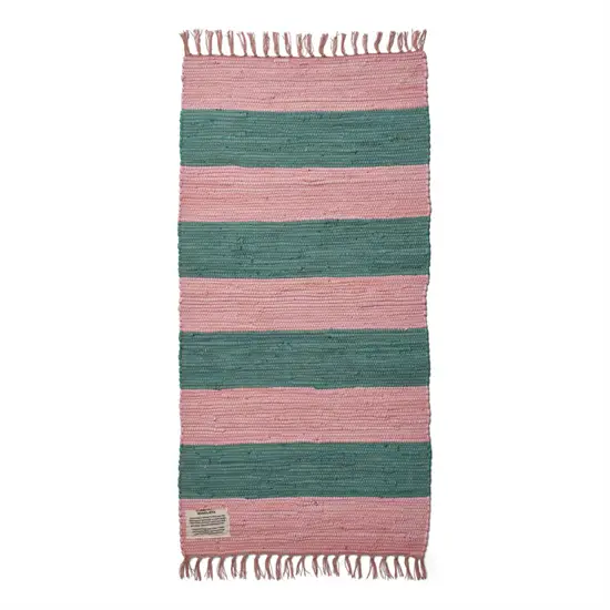 Bongusta - Chindi Rug 60x120cm - Tæppe - Pink & grass