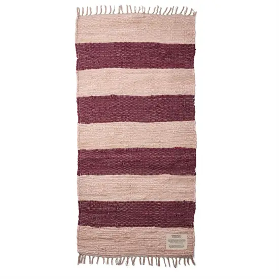 Bongusta - Chindi Rug 60x120cm - Tæppe - Wine & peach