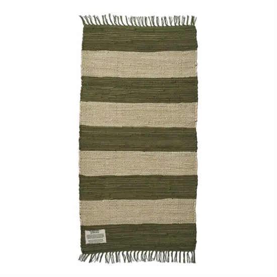 Bongusta - Chindi Rug 60x120cm - Tæppe - Army & beige