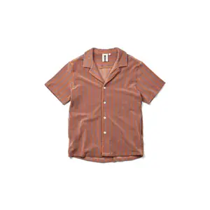 Bongusta - Naram - Skjorte - Camel & ultramarine blue - Str. S/M 