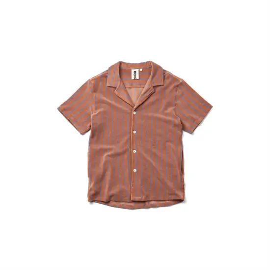 Bongusta - Naram - Skjorte - Camel & ultramarine blue - Str. S/M 